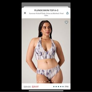 Athleta Plunge Bikini Top - A-C Cup